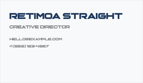 Retimoa Straight Business Card