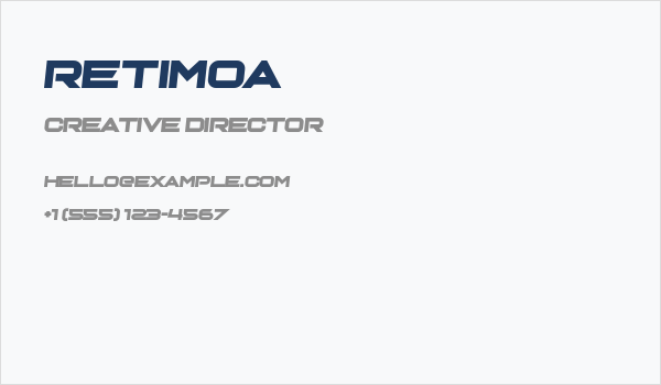 Retimoa Business Card