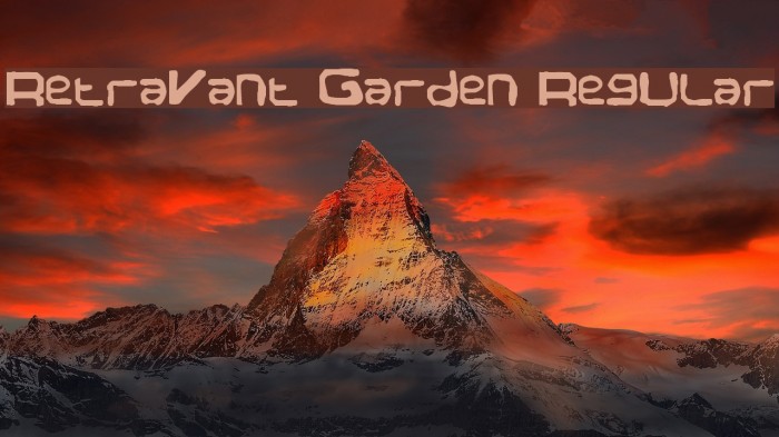 Retravant Garden Regular Font examples