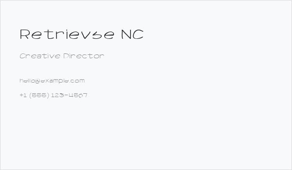 Retrievse NC Business Card