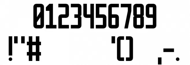 Retriga Font OTHER CHARS