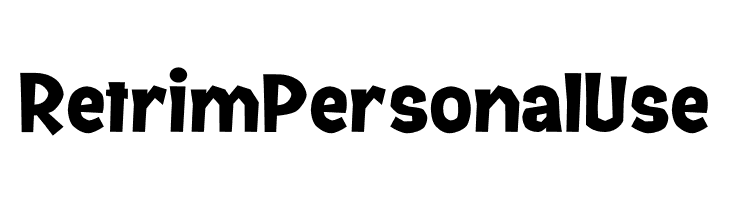 Retrim Personal Use  नि: शुल्क फ़ॉन्ट्स डाउनलोड