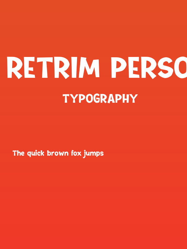 Retrim Personal Use Poster