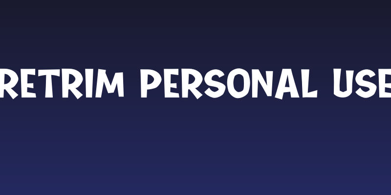 Retrim Personal Use Social Header