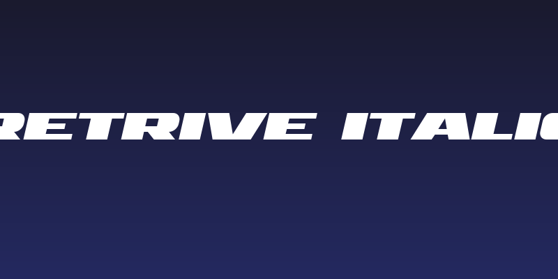 Retrive Italic Social Header