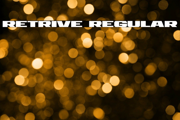 Retrive Regular Font examples