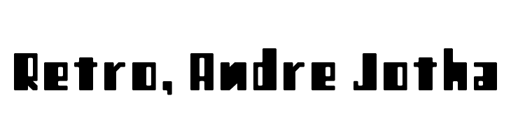 Retro, Andre Jotha Font