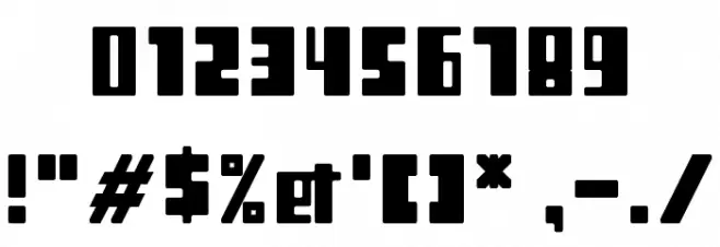 Retro, Andre Jotha Font OTHER CHARS