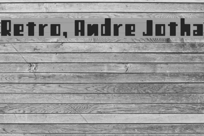 Retro, Andre Jotha Font examples