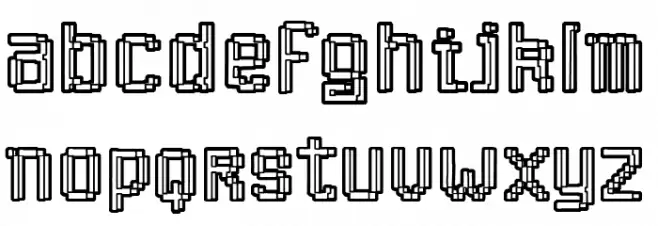 Retro Arcade Club फ़ॉन्ट लोअरकेस