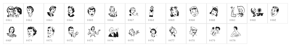 Retro Bats One Character Map