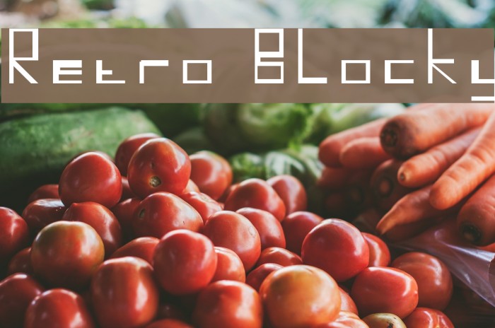 Retro Blocky Font examples