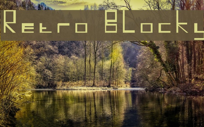 Retro Blocky Font examples