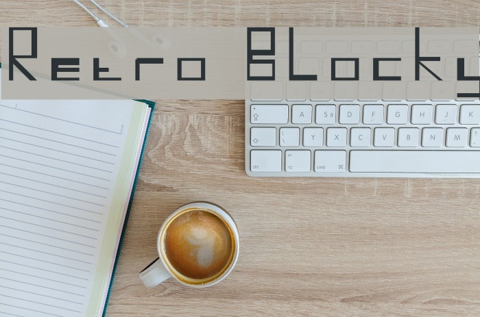Retro Blocky Font examples