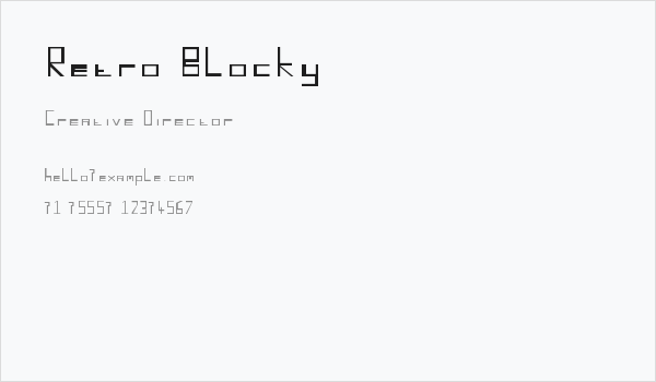 Retro Blocky Business Card