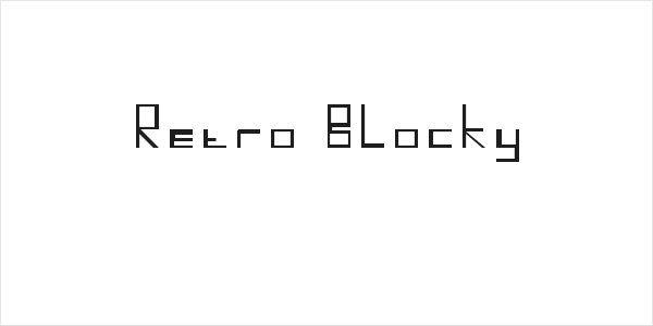 Retro Blocky Logo