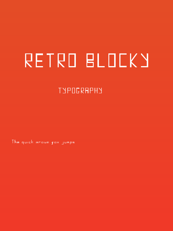 Retro Blocky Poster