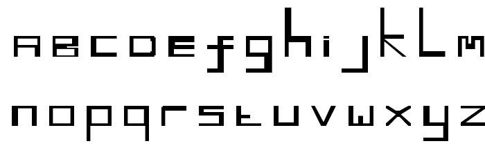 Retro Blocky Font LOWERCASE