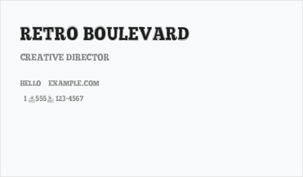 Retro Boulevard Business Card
