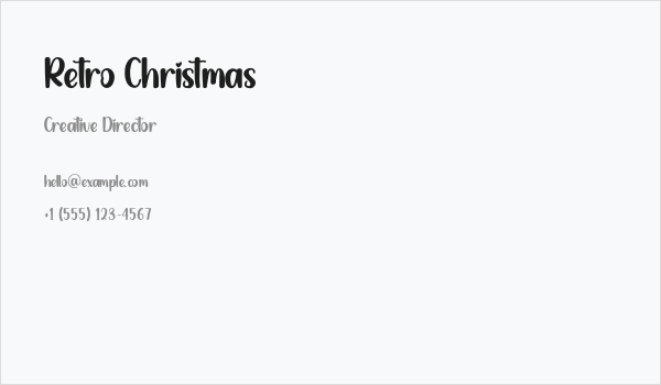 Retro Christmas Business Card