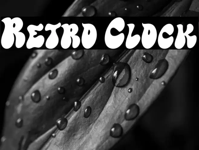 Retro Clock Font examples