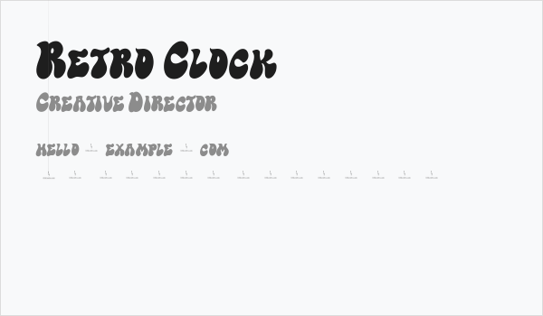 Retro Clock Business Card