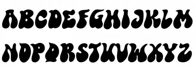 Retro Clock Font Litere mici