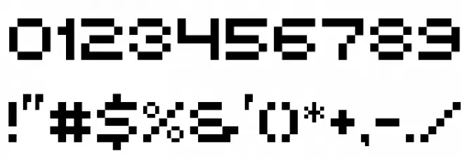Retro Computer Font OTHER CHARS