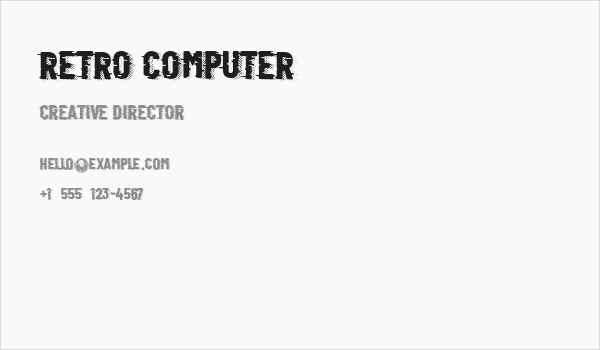 Retro Computer Business Card