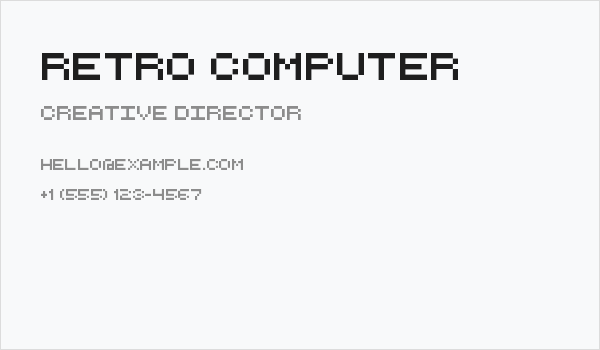 Retro Computer Business Card