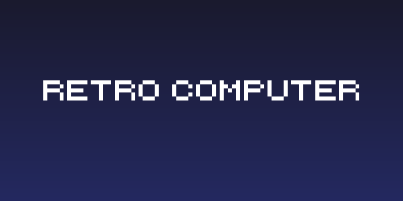 Retro Computer Social Header