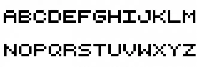 Retro Computer फ़ॉन्ट लोअरकेस