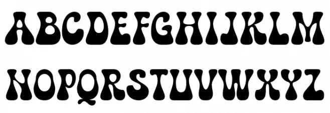 Retro Cool Regular フォント 大文字