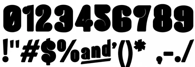 Retro Crustacean Display Font OTHER CHARS