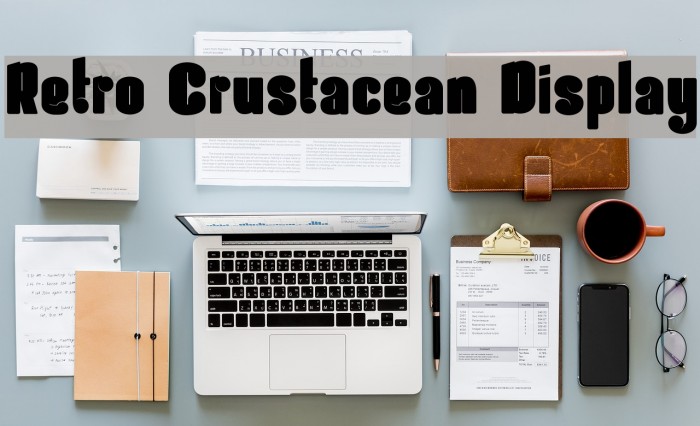 Retro Crustacean Display Font examples
