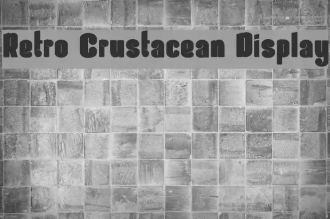 Retro Crustacean Display Font examples