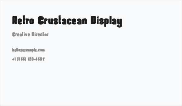 Retro Crustacean Display Business Card