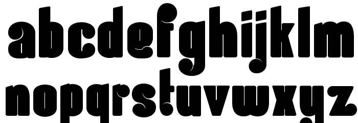 Retro Crustacean Display Font LOWERCASE