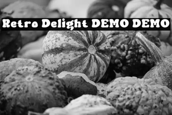 Retro Delight DEMO DEMO Font examples