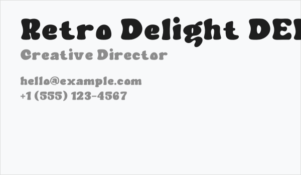 Retro Delight DEMO DEMO Business Card