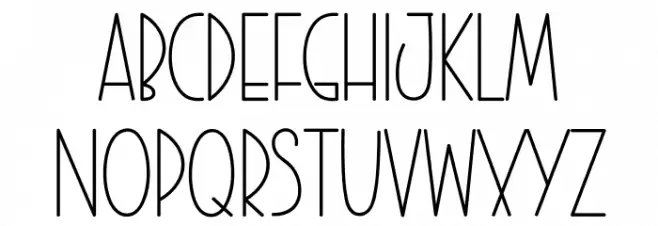 Retro Design Font UPPERCASE