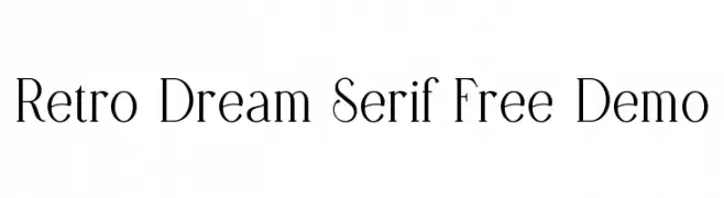 Retro Dream Serif Free Demo Fuentes