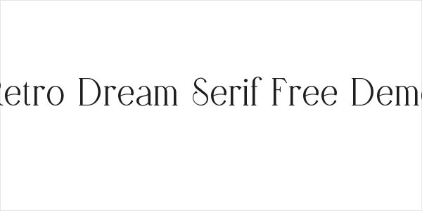 Retro Dream Serif Free Demo Logo