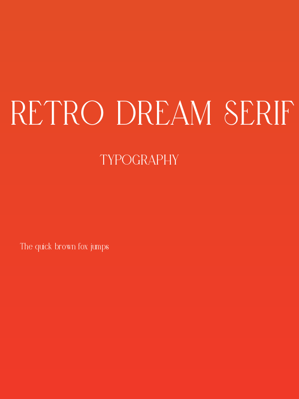 Retro Dream Serif Free Demo Poster