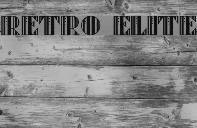 Retro Elite Schriftart examples