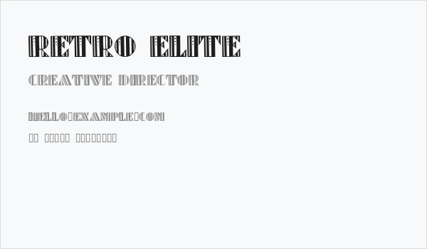 Retro Elite Business Card