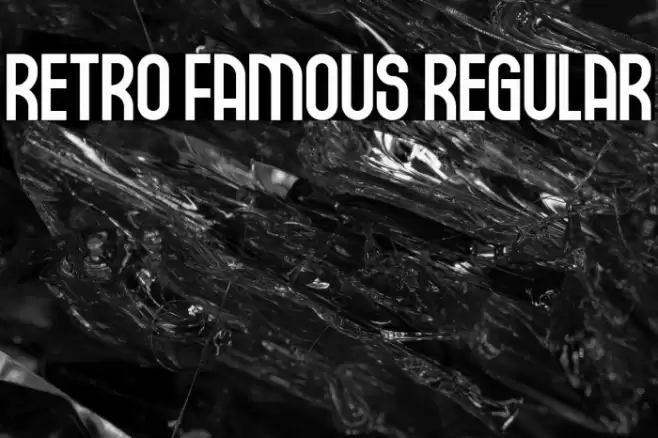 Retro Famous Regular Font examples