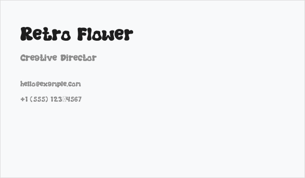 Retro Flower Business Card
