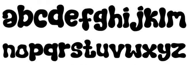 Retro Flower Font Litere mici
