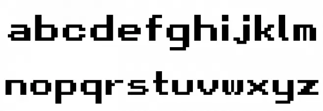 Retro Gaming Font Litere mici